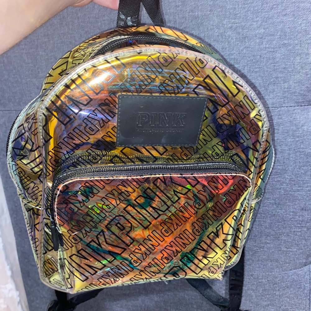iridescent Victoria’s Secret PINK mini book bag